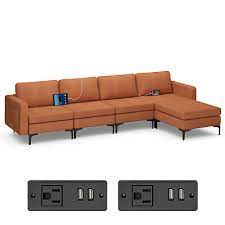 Modular L Shaped Sectional Sofa W 4