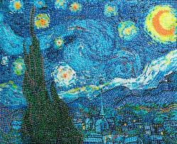 starry night made with jelly beans