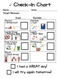 Behavior Check In Chart Preschool