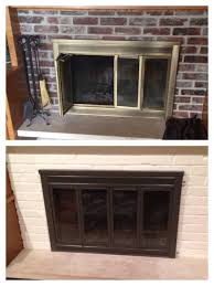 Painting Fireplace Doors And Brick