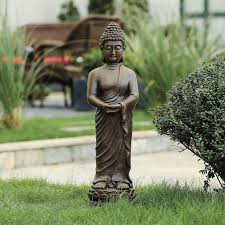 Brown Mgo Meditative Standing Buddha