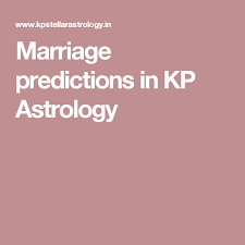 Marriage Predictions In Kp Astrology Astrology Marriage