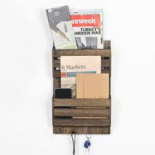 Key Hooks Mail Organizer Wall Mount