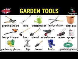 Garden Tools In English
