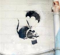 Seine schablonengraffiti wurden anfangs in bristol und london bekannt. Banksy 30 Kunstwerke Malerei
