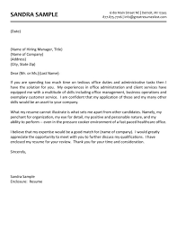 This is an example of a cover letter for an administrative job. Administrative Assistant Cover Letter Example