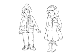 Winter clothes color tracing sheets google search. Online Coloring Pages Coloring Page Winter Clothes Children Download Print Coloring Page