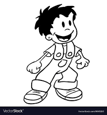 white smiling boy royalty free vector image