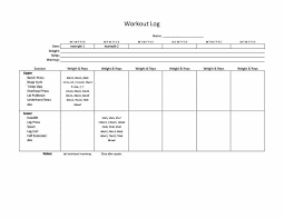Excel Weight Bench Template Workout Training Plan Sample