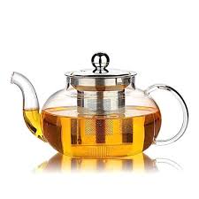 transpa round shape glass teapot