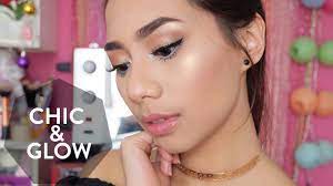 chic glowing neutral make up tutorial