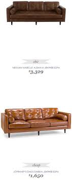 Neiman Marcus Albania Leather Sofa