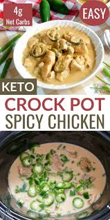 In large skillet, sauté chicken and onion in oil for 5 minutes or until chicken is browned. Spicy Crockpot Chicken Chili Pepper Stew Low Carb Yum