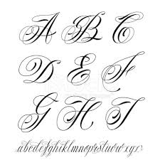 tattoo style alphabet stock photo