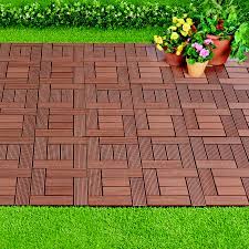composite wood deck patio tiles set