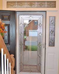 Glass Decor Wooden Front Door Design