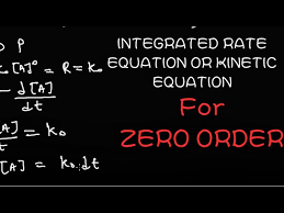 Integrated Rate Equation Or Kinetic