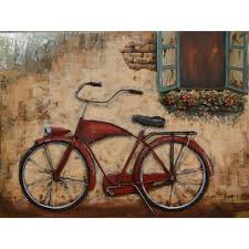 Red Metal Bike 123 150738 Wall