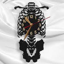 Wall Clock Human Skeleton Med Student