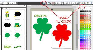 fill color in the silhouette software