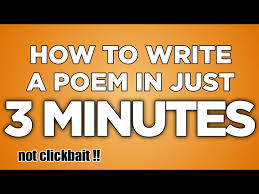 learn how to write a poem in just 3