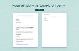 proof of address notarized letter in