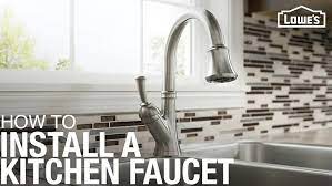 how to install a kitchen faucet lowe s