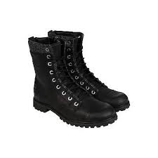 Details About Harley Davidson Tony Mens Black Leather Boots Biker Boots Lace Up Combat New
