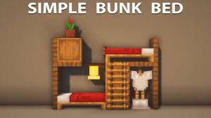 minecraft simple bunk bed how to
