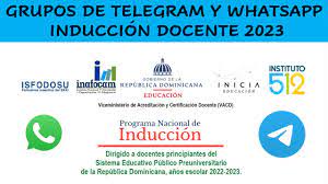 GRUPOS DE WHATSAPP Y TELEGRAMA PROGRAMA NACIONAL DE INDUCCIÓN DOCENTES DE  NUEVO INGRESO 2023 