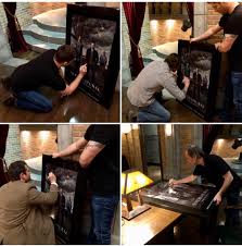 Discover (and save!) your own pins on pinterest Jensen S New Tattoo For The Twins Is Visible In These Photos Of J2m Signing A Poster Supernatural
