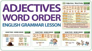 Adjectives Word Order Woodward English