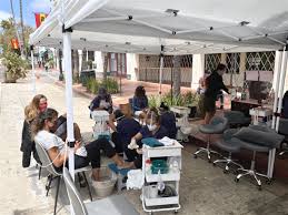 santa barbara nail salon moves outdoors