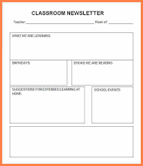 15 Classroom Newsletter Template Cover Sheet