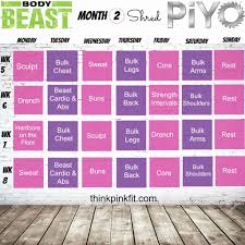 workout beachbody hybrid calendar body beast piyo hybrid schedule for strength and