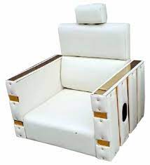 white leather makeup chair