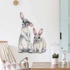 Cartoon Rabbit Art Stickers Rabbit Wall