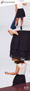 Loft Plus Bloom Textured Flounce Skirt Size 24 26 Product