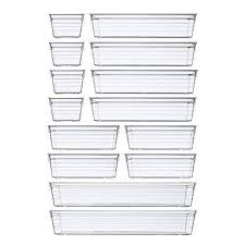 pcs clear plastic drawer organizer tray