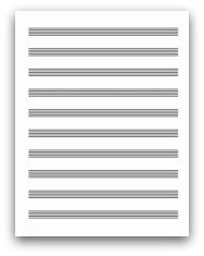 Free Printable Staff Paper For Piano Players Elementary Music