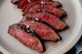 marinated venison steak peak to plate