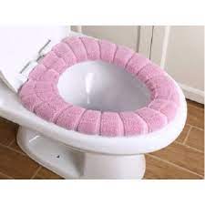 Fluffy Cotton Toilet Seat Cover Pink