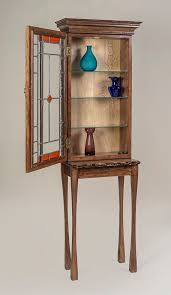Lighted Display Cabinet Stained Glass