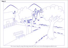 Learn How To Draw A Garden Scenery