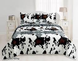 Cow Aztec Print Western Bedding Set