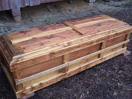 reclaimed knotty pine custom casket