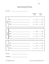 Free 8 Homework Planner Examples Templates Download Now