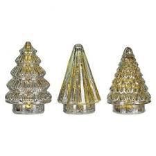 Mercury Glass Led Trees With