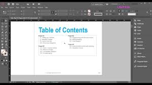 indesign tutorial automatic table of