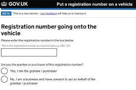 how to transfer a registration number